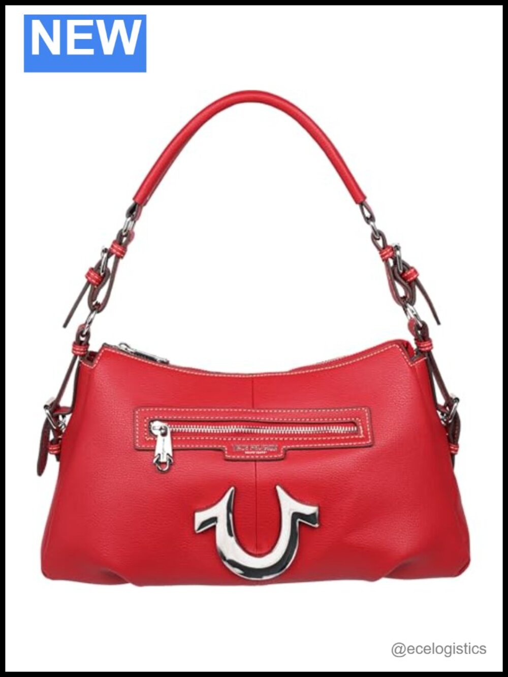 Women's Structured Satchel Crossbody Purse with Adjustable Strap and Zipper